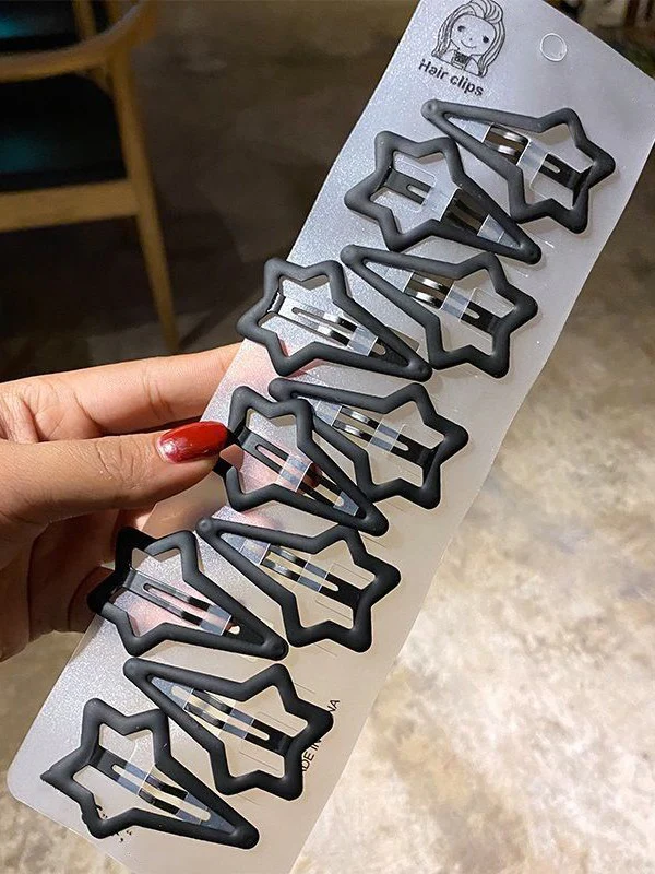 10pcs Star Pattern Hair Clip Set - Image 2