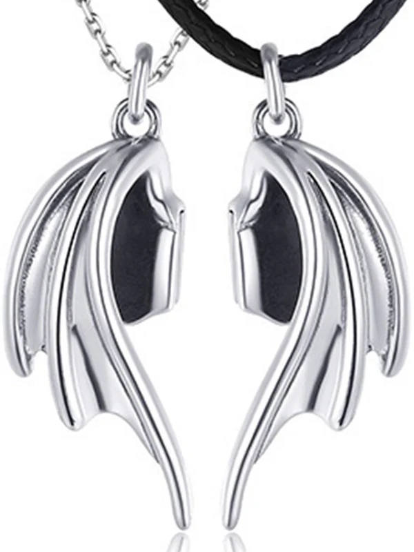 1pair Angel Devil Wing Pendant Necklaces - Image 4