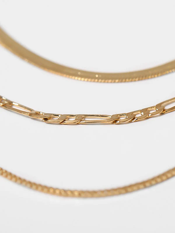 3pcs Metal Link Chain Necklace - Image 2