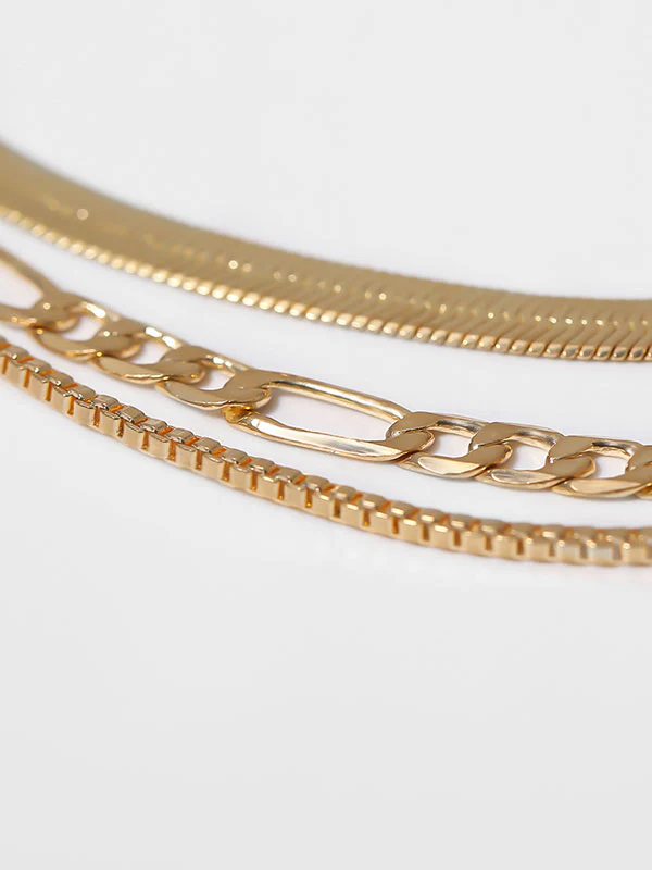 3pcs Metal Link Chain Necklace - Image 5