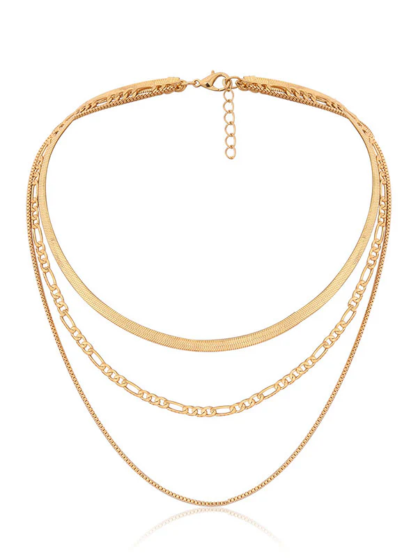 3pcs Metal Link Chain Necklace - Image 6