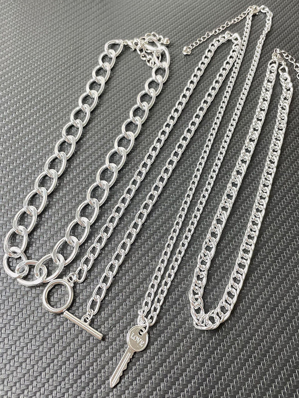4pcs Punk Link Chain Necklace - Image 3