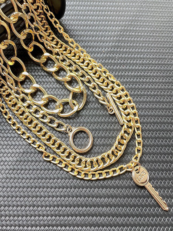 4pcs Punk Link Chain Necklace - Image 4