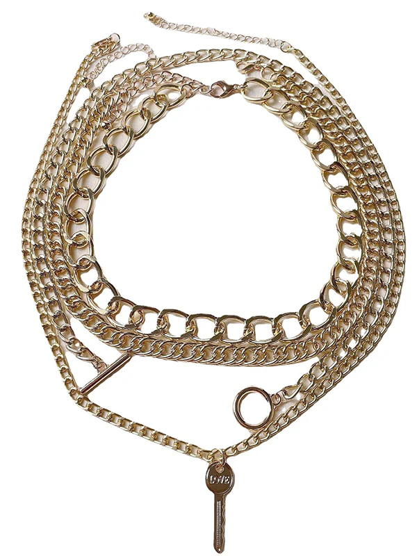 4pcs Punk Link Chain Necklace - Image 5