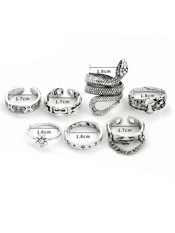 7pcs Engraved Ring Set - Image 6