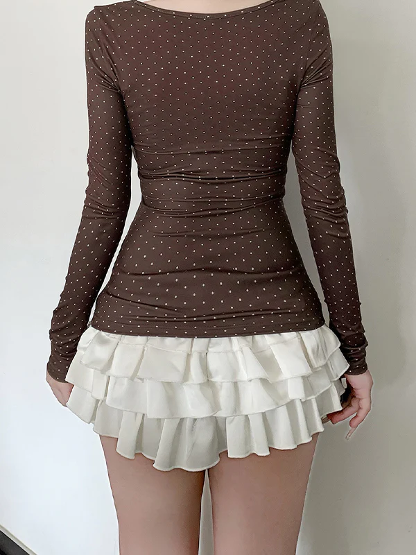 Adorable Polka Dot Vintage Long Sleeve - Image 5