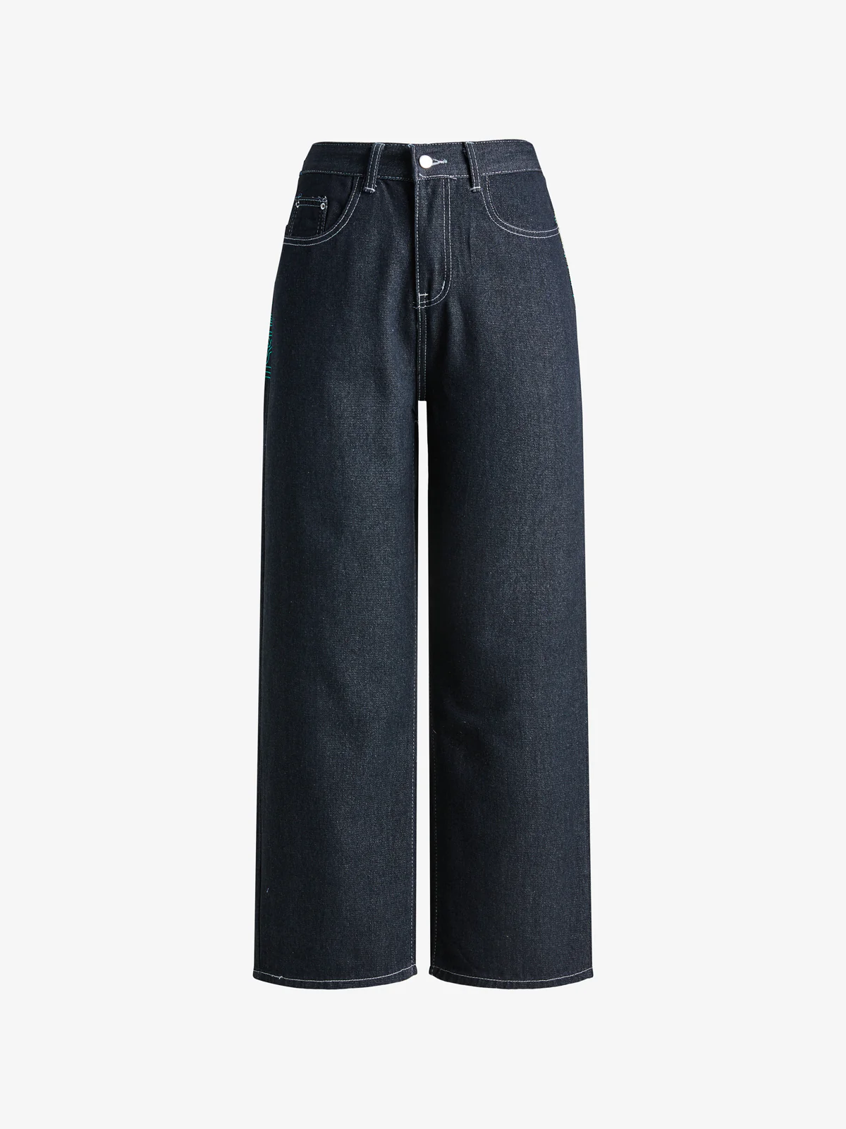 American High Street Personalized Patterns Boyfriend Jeans