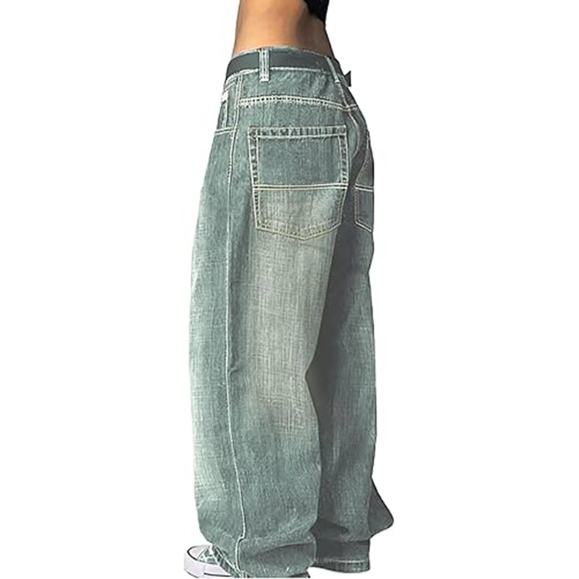 Retro Low-Rise Washed Boyfriend Jeans - Image 18