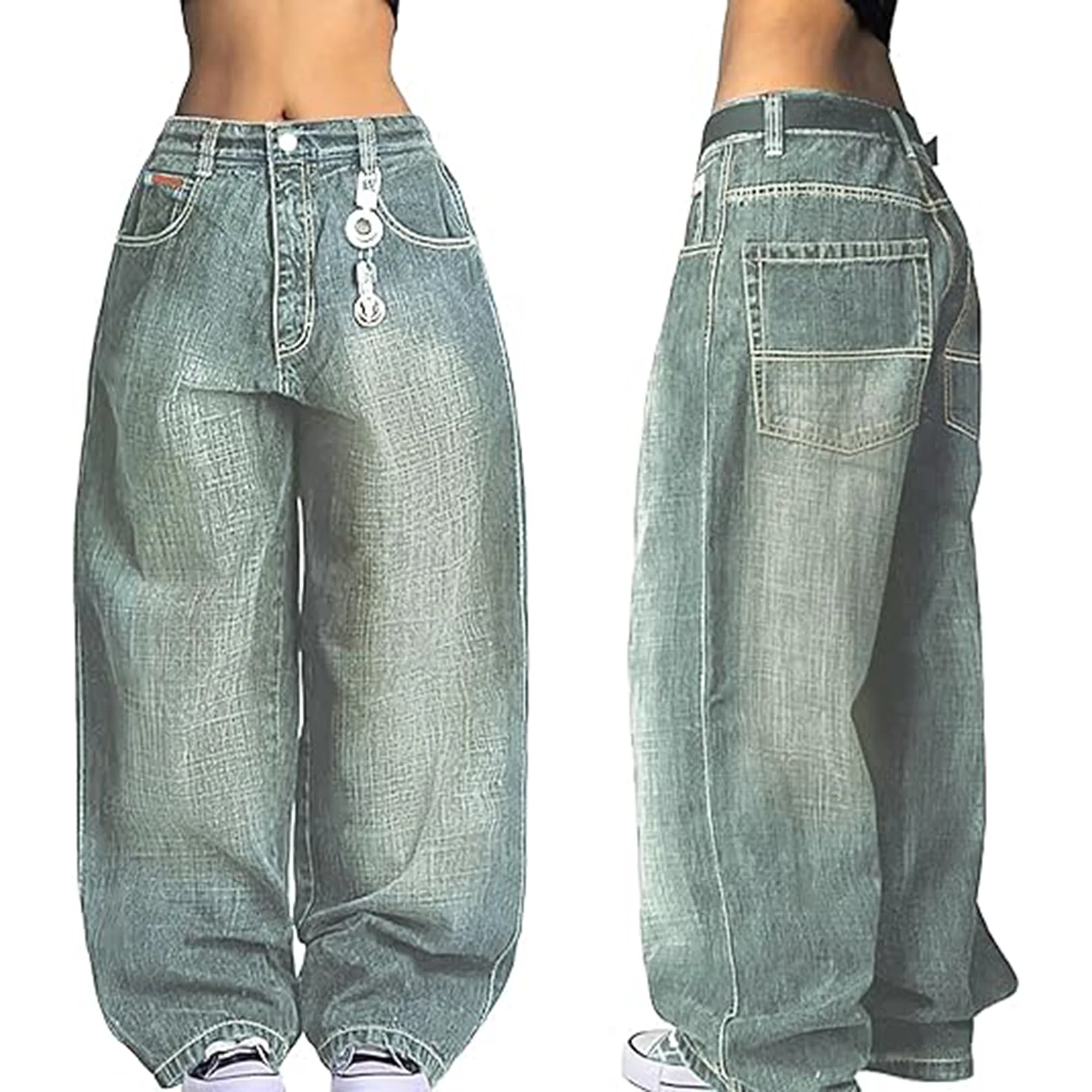 Retro Low-Rise Washed Boyfriend Jeans - Image 19