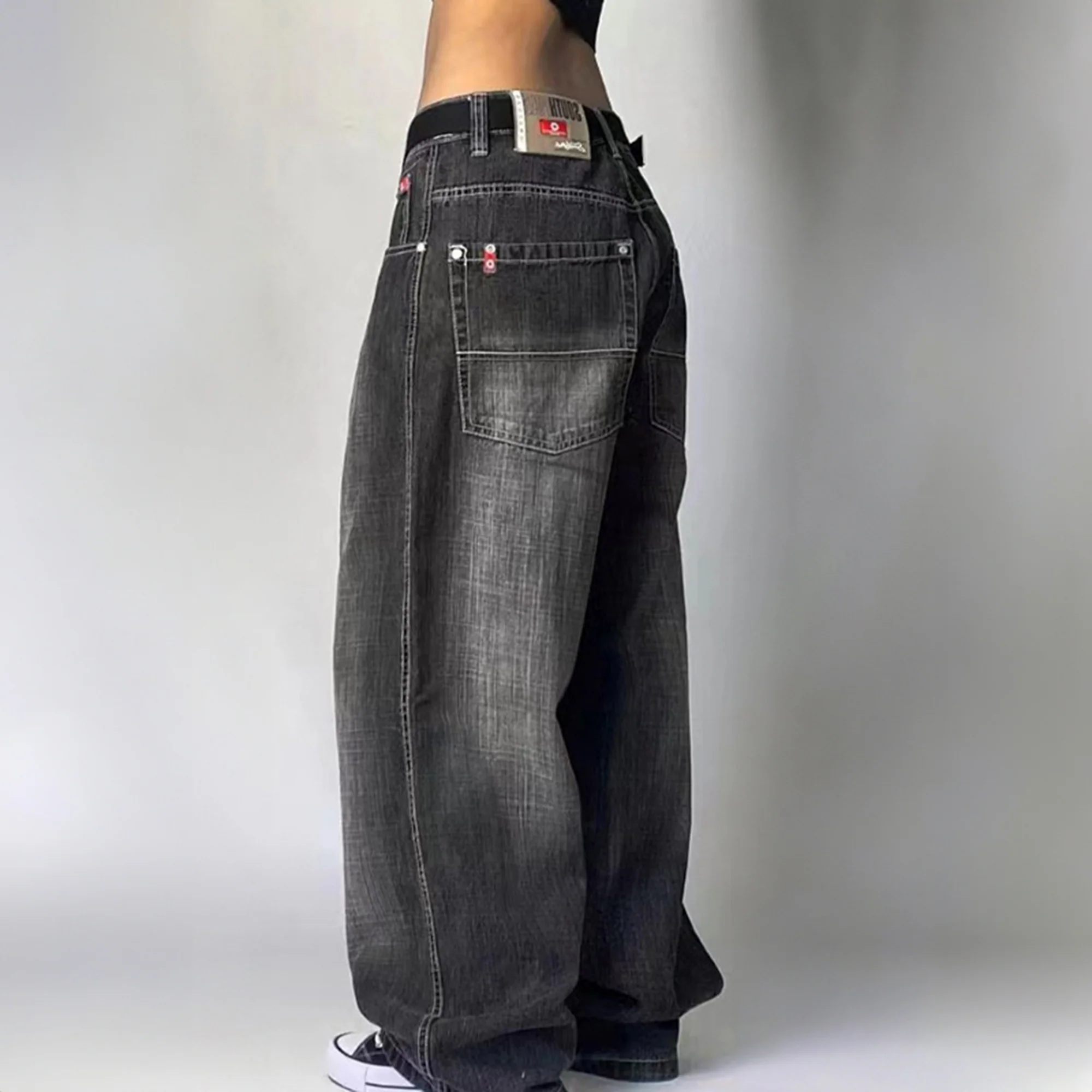 Retro Low-Rise Washed Boyfriend Jeans - Image 9