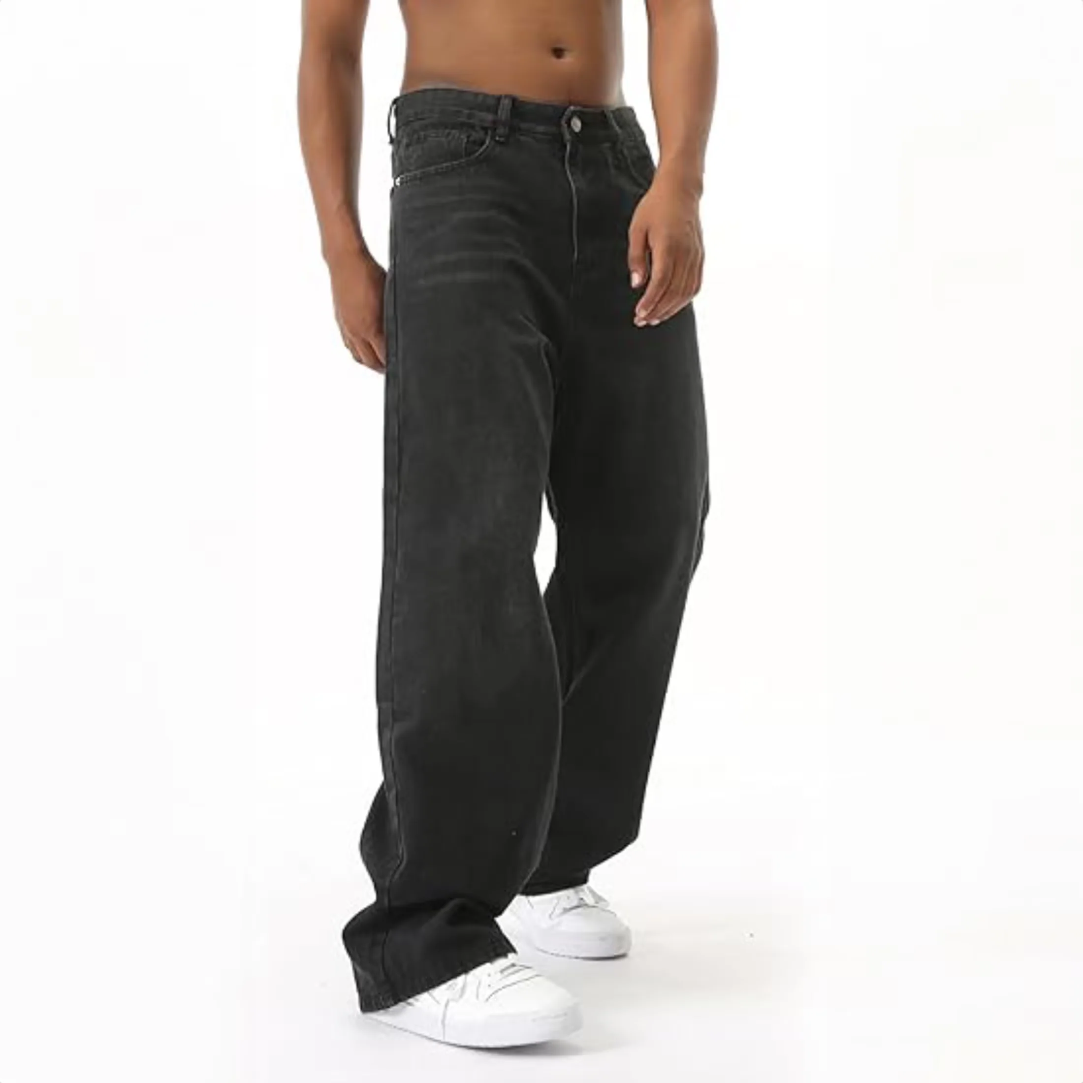 American retro gradient loose wide-leg jeans - Image 4