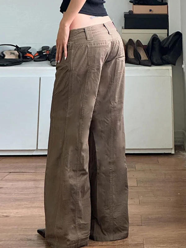 American Retro Low Waist Split Flare Jeans - Image 4