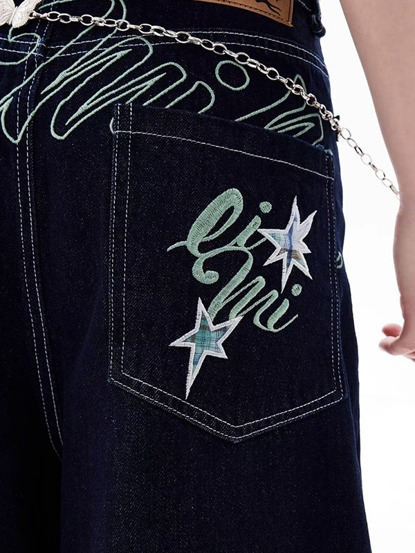 Art Popularity Denim Shorts - Image 6