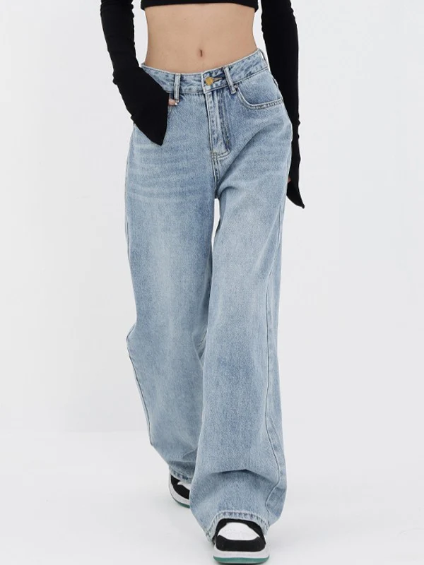 Back Embroidered Baggy Boyfriend Jeans - Image 8