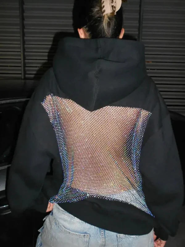 Backless Cutout Sequins Sweatshirts - Image 2