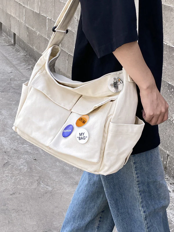 Badge Design Large Crossbody Bag - Image 28