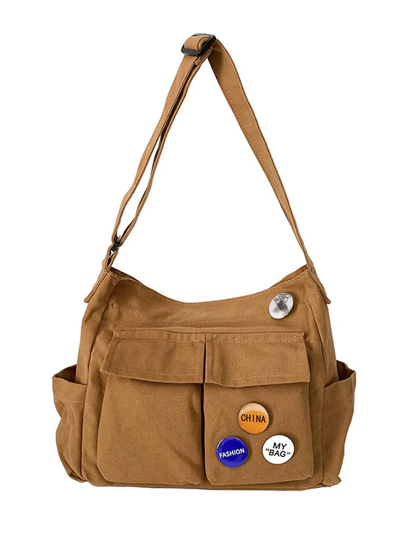 Badge Design Large Crossbody Bag - Image 4
