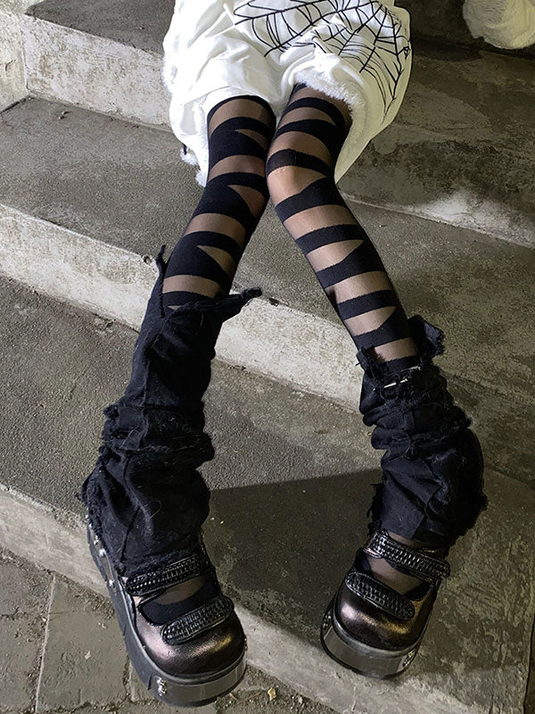 Bandage Detail Mesh Tights - Image 9