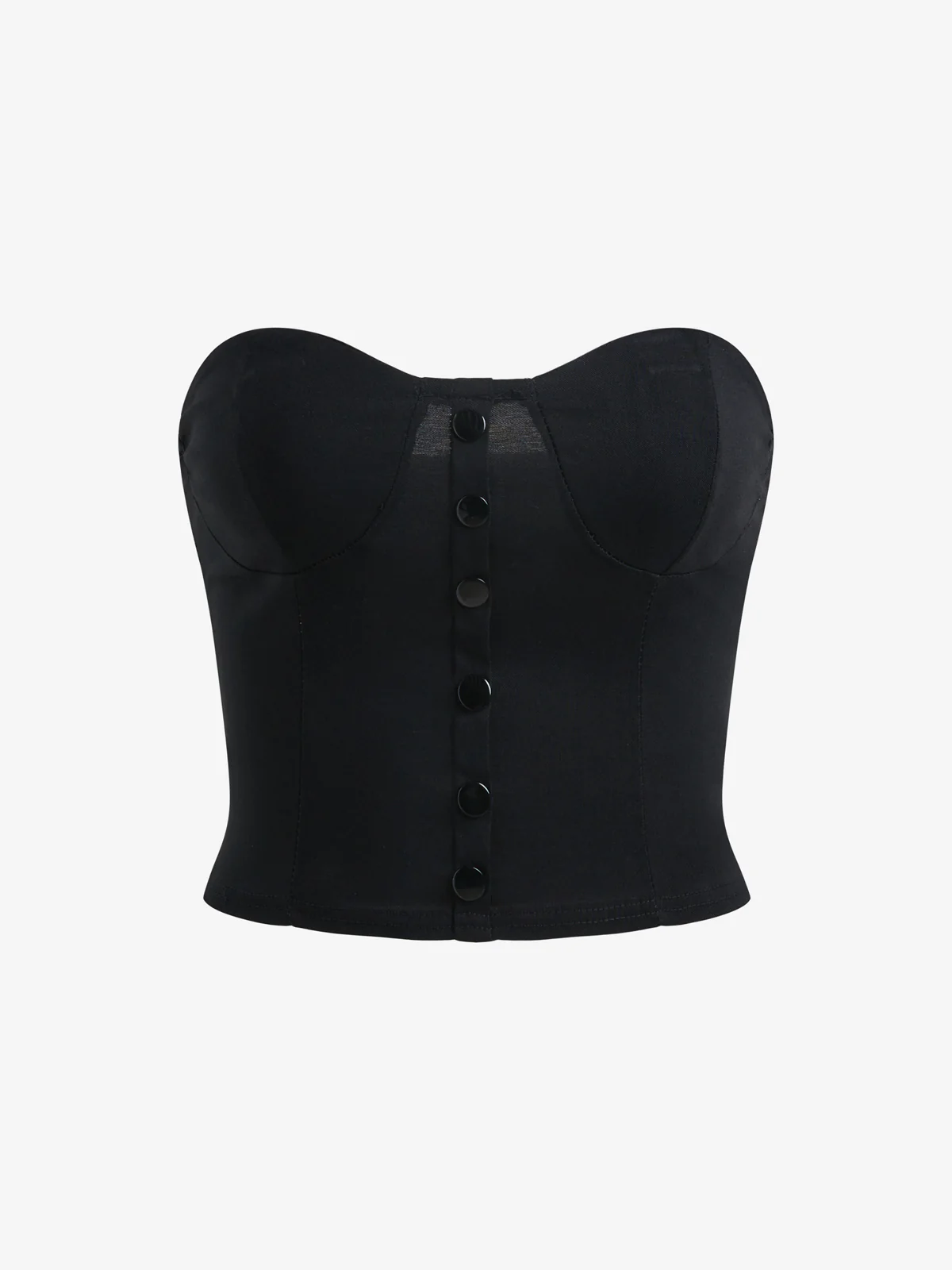Black Button Down Corset Top