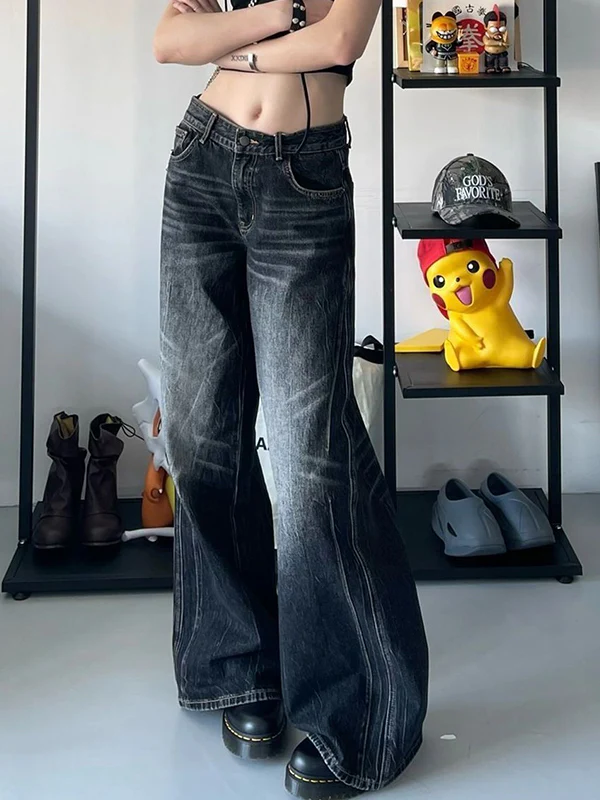Black Washed Boyfriend Jeans - Image 3