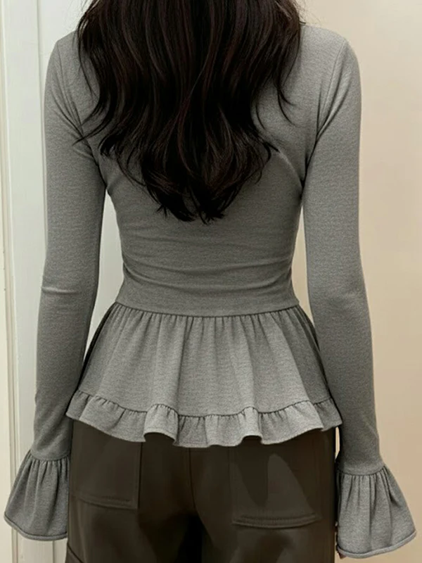 Bow And Ruffle Casual Long Sleeve - Image 5