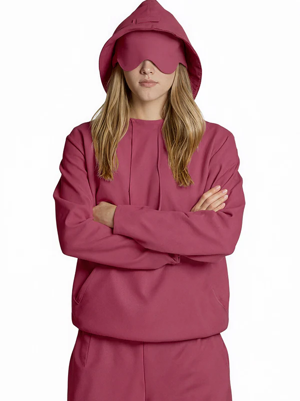 Built-In Eye Mask Multi-Pocket Sweatshirts - Image 10