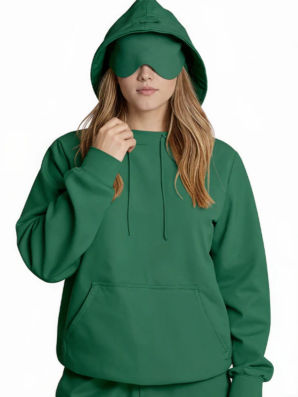 Built-In Eye Mask Multi-Pocket Sweatshirts - Image 11