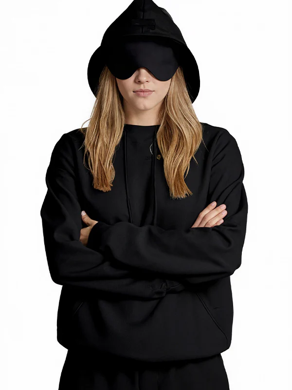 Built-In Eye Mask Multi-Pocket Sweatshirts - Image 5