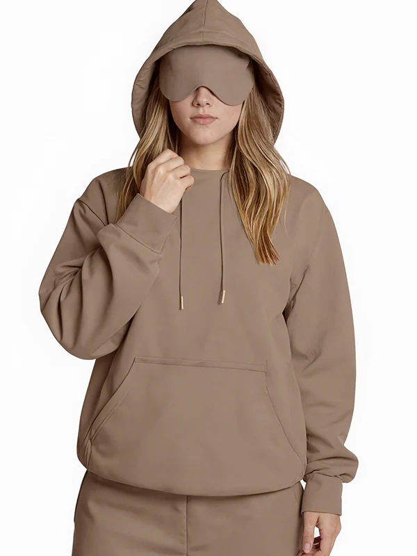 Built-In Eye Mask Multi-Pocket Sweatshirts - Image 7