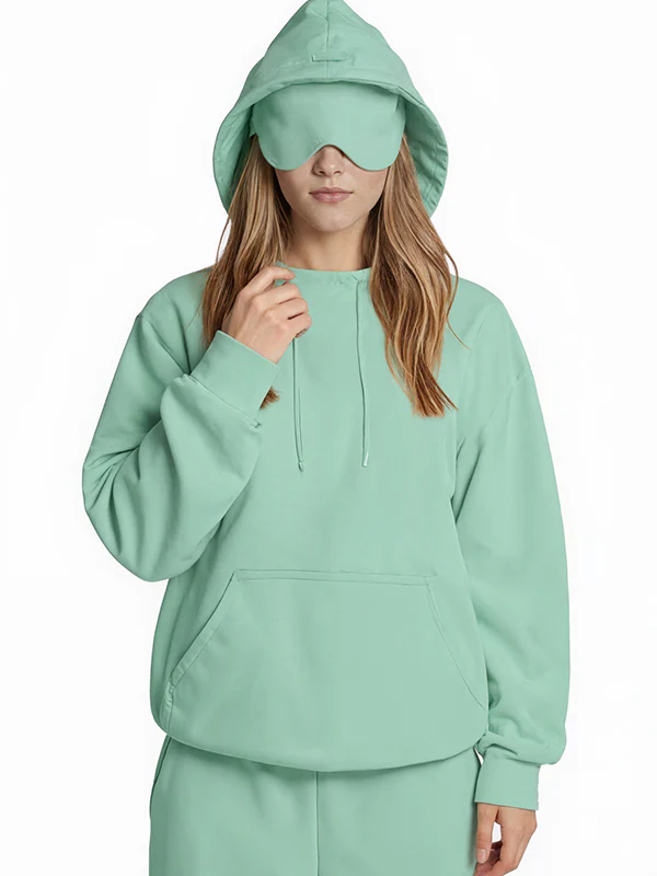 Built-In Eye Mask Multi-Pocket Sweatshirts - Image 8