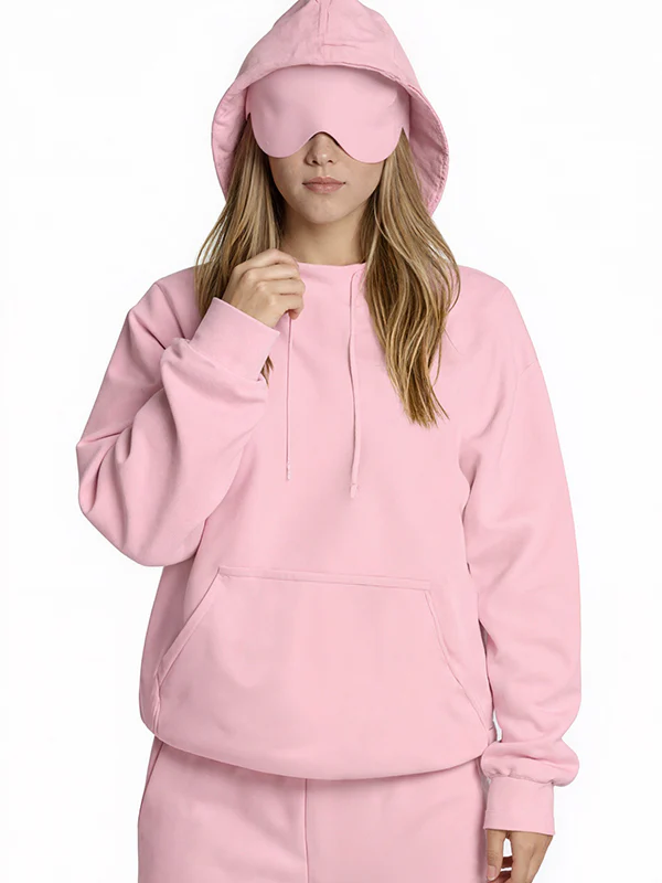 Built-In Eye Mask Multi-Pocket Sweatshirts - Image 9