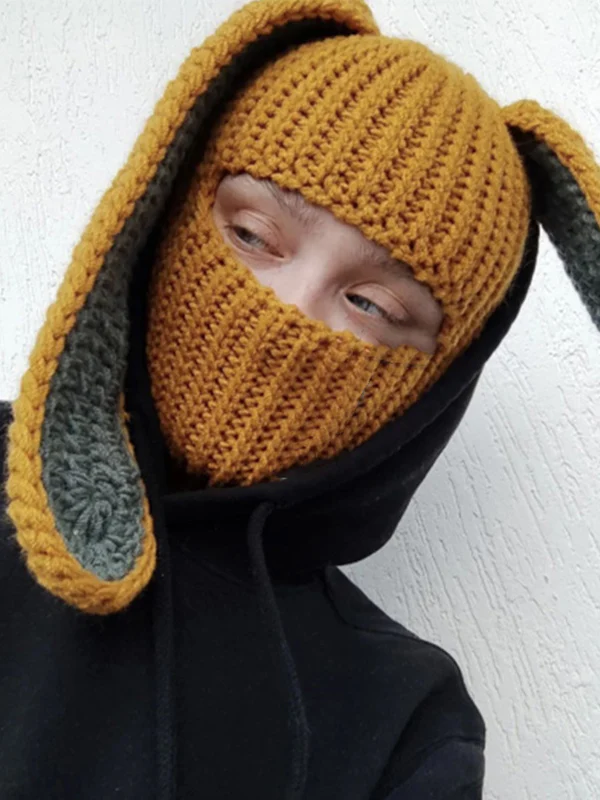 Bunny Crochet Knit Balaclava - Image 11