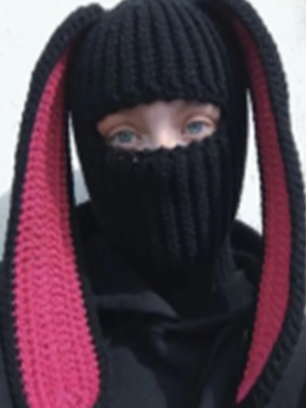 Bunny Crochet Knit Balaclava - Image 12