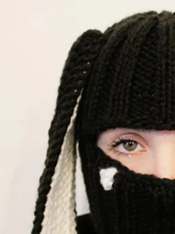 Bunny Crochet Knit Balaclava - Image 18