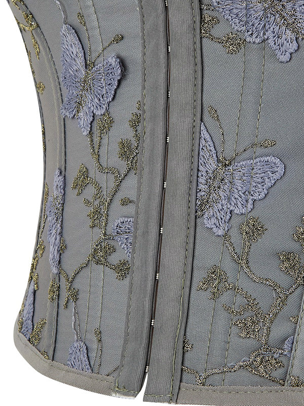 Butterfly Embroidery Bandage Corset Top - Image 10