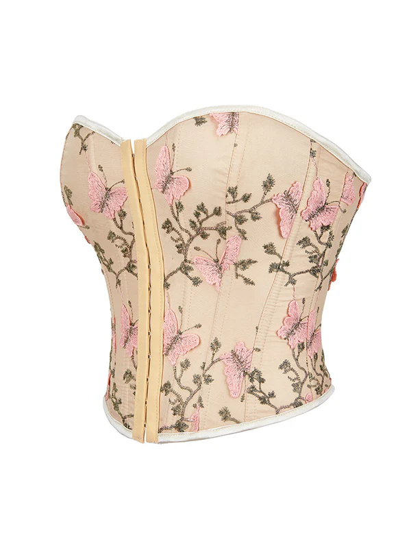 Butterfly Embroidery Bandage Corset Top - Image 14