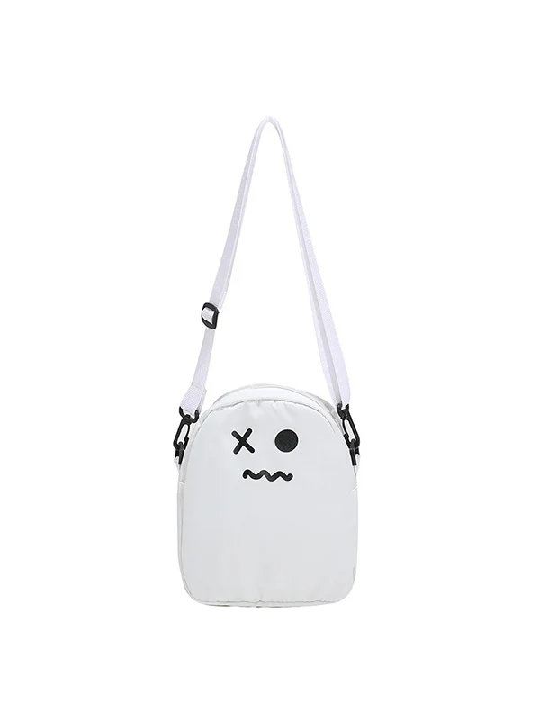 Cartoon Face White Crossbody Bag - Image 3