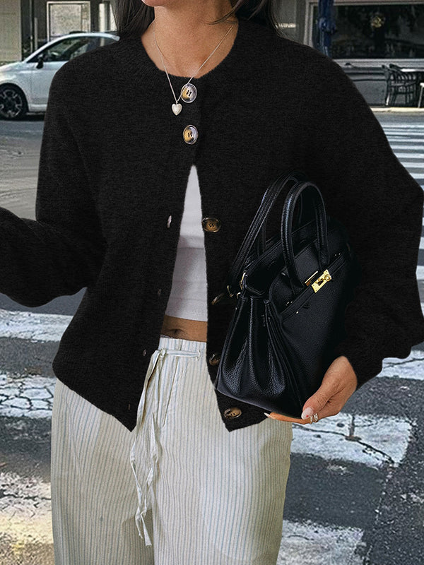 Casual Minimalist Button Cardigan - Image 18
