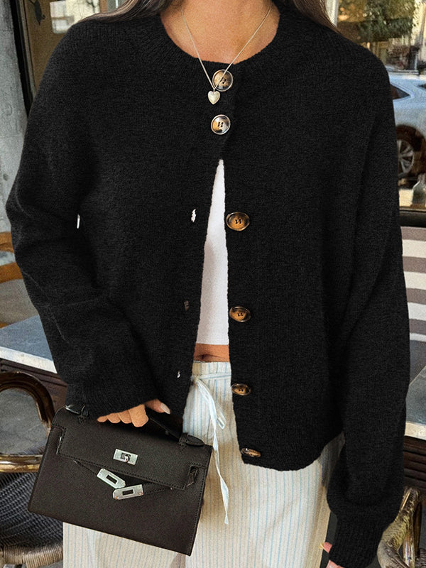 Casual Minimalist Button Cardigan - Image 2