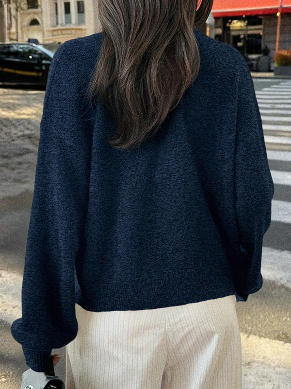 Casual Minimalist Button Cardigan - Image 5
