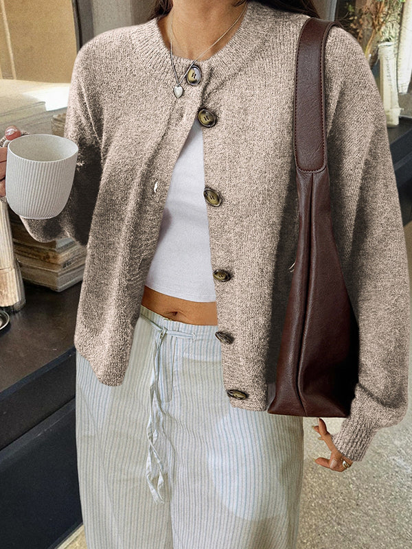 Casual Minimalist Button Cardigan - Image 8