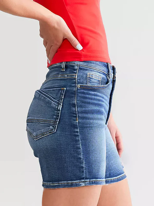 Casual Stretch Denim Shorts - Image 4