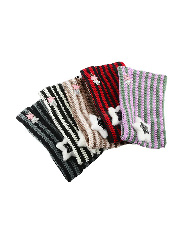 Cat Design Star Decor Beanie Hat - Image 6