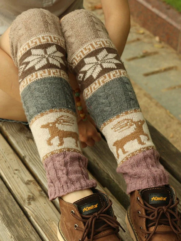 Christmas Jacquard Knitted Leg Warmer - Image 13