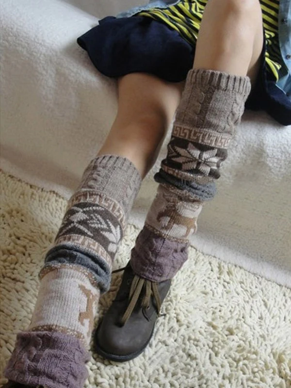 Christmas Jacquard Knitted Leg Warmer - Image 16
