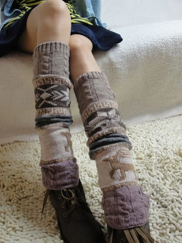Christmas Jacquard Knitted Leg Warmer - Image 17
