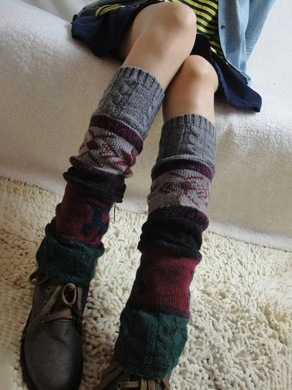 Christmas Jacquard Knitted Leg Warmer - Image 4