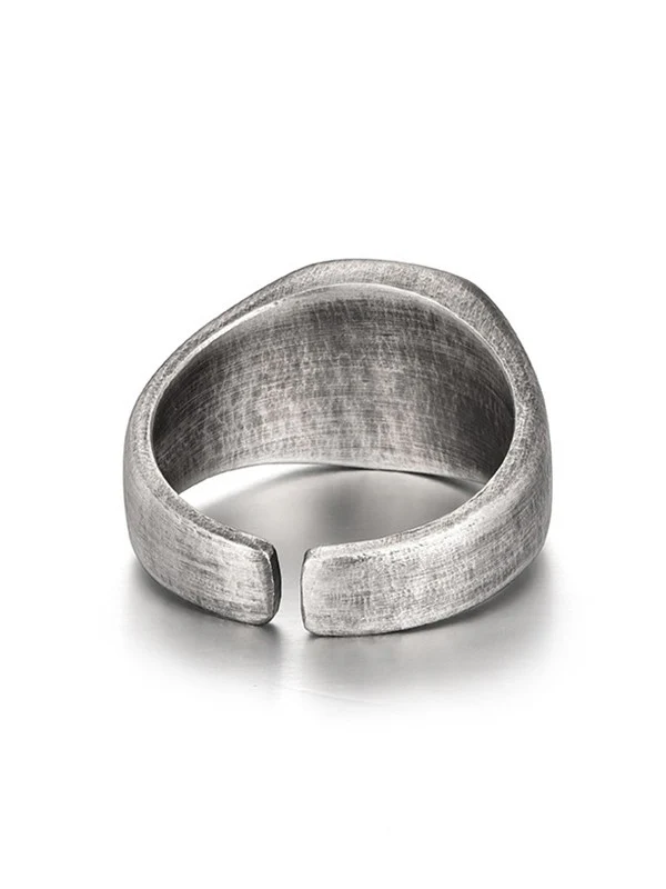 Chunky Eagle Pattern Cuff Ring - Image 3