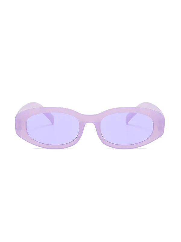 Chunky Oval Frame Sunglasses - Image 4