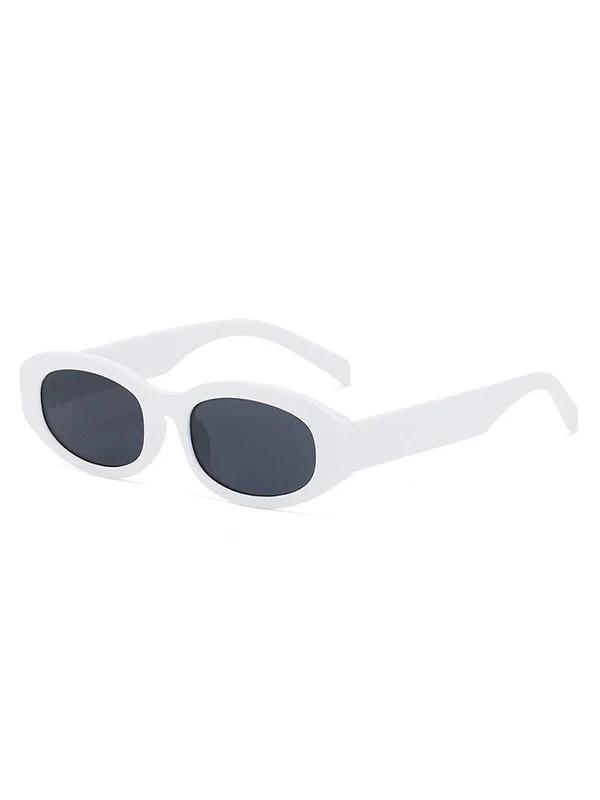 Chunky Oval Frame Sunglasses - Image 7
